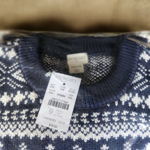 NWT Fair Isle Snowflake sweater 100% cotton - Picture 16 of 16